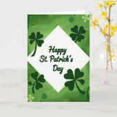 St Patricks Day Green Scene Card Kaart (Gele Bloem)