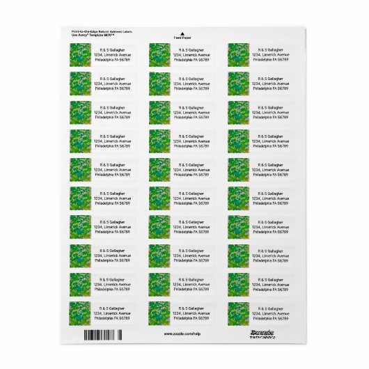 St Patrick's Day Green Sequin Etiket (Full Sheet)