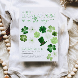 St. Patricks Day Green Shamrock Baby Shower Kaart