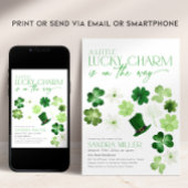 St. Patricks Day Green Shamrock Baby Shower Kaart