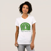 St. Patrick's Day Green Shamrock Boho Rainbow T-shirt (Voorkant volledig)