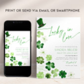 St. Patricks Day Green Shamrock Bridal Shower Kaart