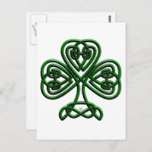 St Patricks Day Green Shamrock Briefkaart (Voorkant / Achterkant)