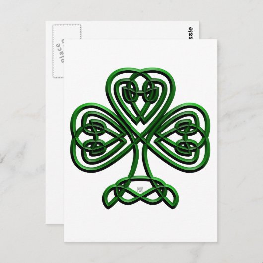 St Patricks Day Green Shamrock Briefkaart (Voorkant / Achterkant)