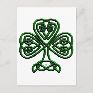 St Patricks Day Green Shamrock Briefkaart