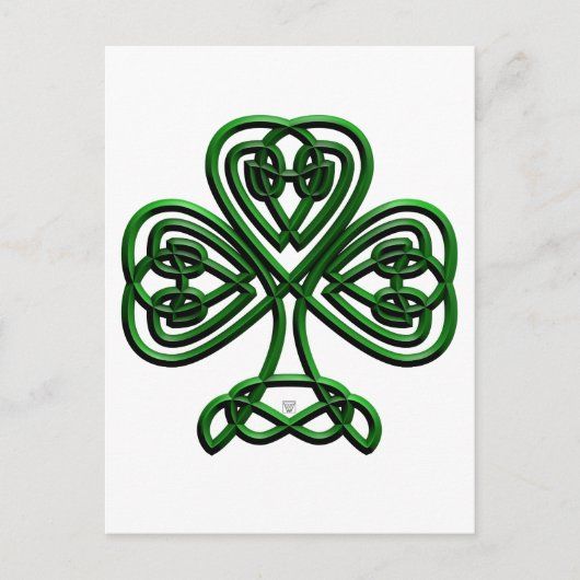 St Patricks Day Green Shamrock Briefkaart (Voorkant)