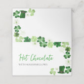St. Patrick's Day green shamrock buffet label  Plaatskaartje (Buitenkant ongevouwen)