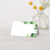 St. Patrick's Day green shamrock buffet label  Plaatskaartje (Achterkant)
