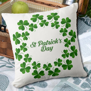 St Patrick's Day Green Shamrock Clover Kussen