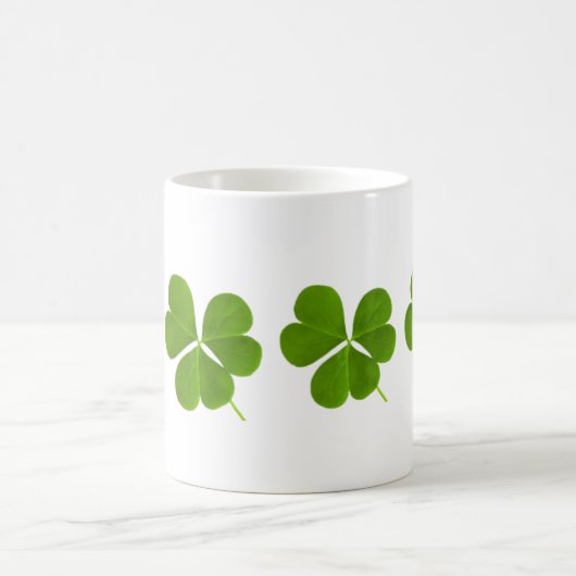 St. Patricks Day Green Shamrock Clover- mok koffie (Center)