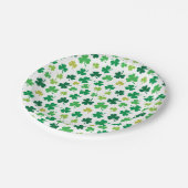 St Patricks Day Green Shamrock Clover Pattern Papieren Bordje (Gekanteld)