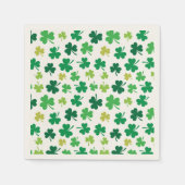 St Patricks Day Green Shamrock Clover Pattern Servetten (Voorkant)