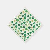 St Patricks Day Green Shamrock Clover Pattern Servetten (Hoek)