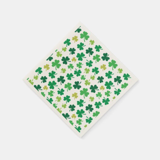 St Patricks Day Green Shamrock Clover Pattern Servetten (Hoek)