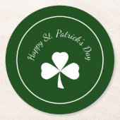 St. Patrick's Day Green shamrock Cute Clover Ronde Kartonnen Onderzetter (Voorkant)