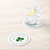 St. Patrick's Day Green shamrock Cute Clover Ronde Kartonnen Onderzetter (Insitu)