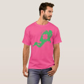 St Patrick's Day Green Shamrock duiker T-shirt (Voorkant volledig)