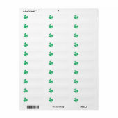 St. Patrick's Day Green Shamrock Etiket (Full Sheet)