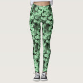 St Patrick's Day Green Shamrock Forest Leggings (Voorkant)