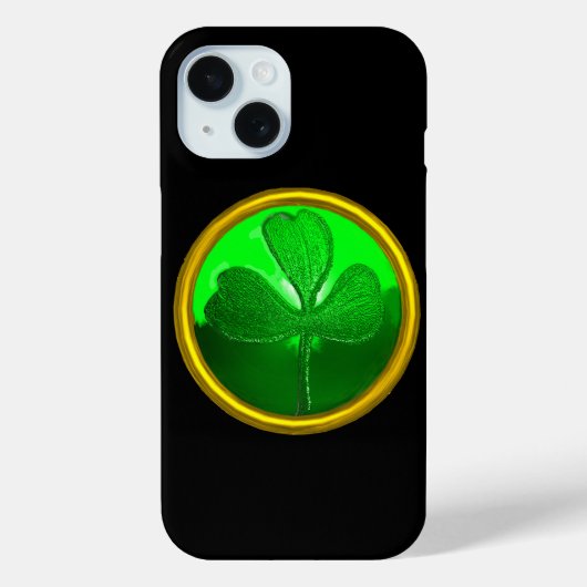 ST PATRICK'S DAY GREEN SHAMROCK GEMSTONE JEWEL Case-Mate iPhone CASE (Achterkant)