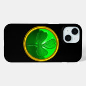 ST PATRICK'S DAY GREEN SHAMROCK GEMSTONE JEWEL Case-Mate iPhone CASE (Achterkant (horizontaal))