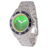 ST PATRICK'S DAY GREEN SHAMROCK GEMSTONE JEWEL HORLOGE (Gekanteld)