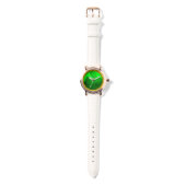 ST PATRICK'S DAY GREEN SHAMROCK GEMSTONE JEWEL HORLOGE (Bandje)