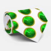 ST PATRICK'S DAY GREEN SHAMROCK GEMSTONE JEWEL STROPDAS (Opgerold)