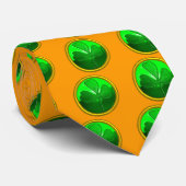 ST PATRICK'S DAY GREEN SHAMROCK GEMSTONE JEWEL STROPDAS (Opgerold)