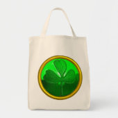 ST PATRICK'S DAY GREEN SHAMROCK GEMSTONE JEWEL TOTE BAG (Voorkant)