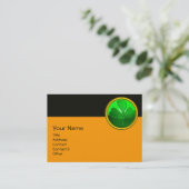 ST PATRICK'S DAY GREEN SHAMROCK GEMSTONE JEWEL VISITEKAARTJE (Staand voorkant)