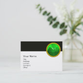 ST PATRICK'S DAY GREEN SHAMROCK GEMSTONE JEWEL VISITEKAARTJE (Staand voorkant)