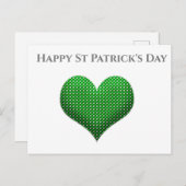 St Patrick's Day Green Shamrock Heart Briefkaart (Voorkant / Achterkant)