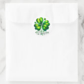 St Patrick's Day Green Shamrock Illustratie Ronde Sticker (Tas)