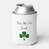 St. Patrick's Day Green Shamrock Kiss Me I'm Irish Blikjeskoeler (Blikje Voorkant)
