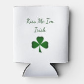 St. Patrick's Day Green Shamrock Kiss Me I'm Irish Blikjeskoeler (Voorkant)