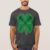 St Patricks Day Green Shamrock Lacrosse Irish T-shirt (Voorkant)