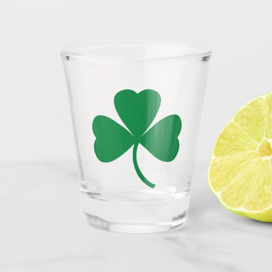St. Patrick's Day Green Shamrock Leaf Shot Glas (Voorkant)