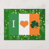 St Patricks Day Green Shamrock Love Briefkaart (Voorkant)