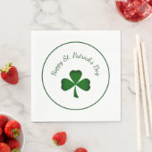 St. Patrick's Day Green Shamrock Lucky Clover Servet (Insitu)