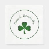 St. Patrick's Day Green Shamrock Lucky Clover Servet (Voorkant)