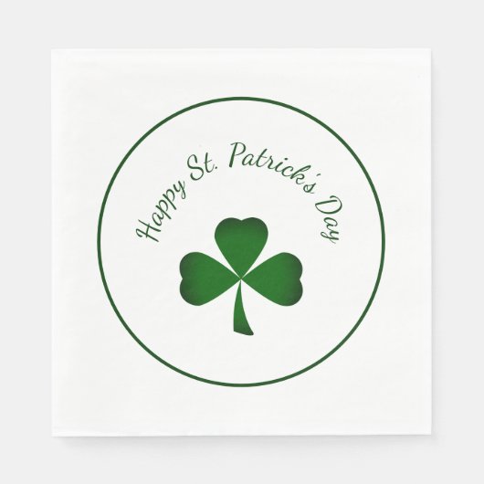 St. Patrick's Day Green Shamrock Lucky Clover Servet (Voorkant)