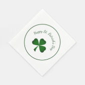 St. Patrick's Day Green Shamrock Lucky Clover Servet (Hoek)