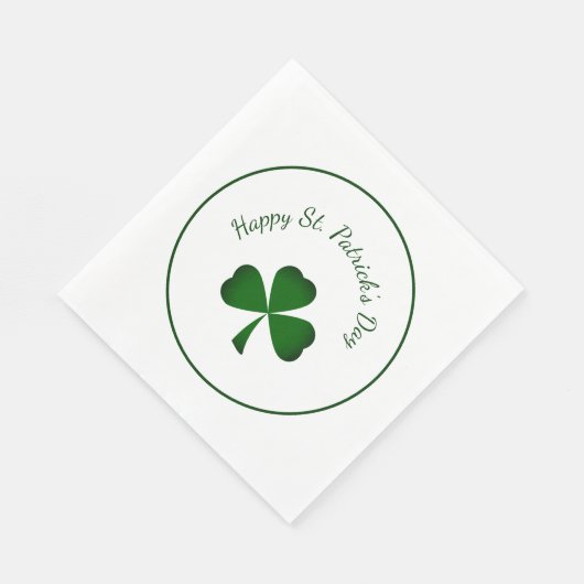 St. Patrick's Day Green Shamrock Lucky Clover Servet (Hoek)