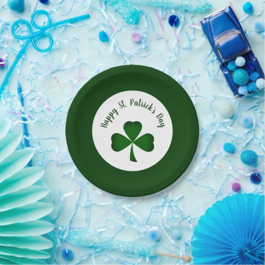 St. Patrick's Day Green Shamrock Papieren Bordje (Feest)