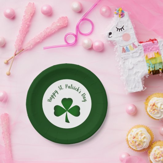St. Patrick's Day Green Shamrock Papieren Bordje (Feest)