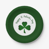 St. Patrick's Day Green Shamrock Papieren Bordje (Voorkant)