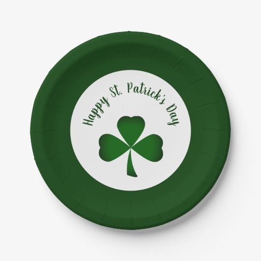 St. Patrick's Day Green Shamrock Papieren Bordje (Voorkant)