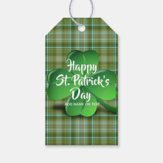 St. Patricks Day Green Shamrock Party - Gepersonal Cadeaulabel (Voorkant)