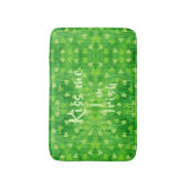 St Patrick's Day Green Shamrock Pattern Bath Mat (Voorkant Verticaal)